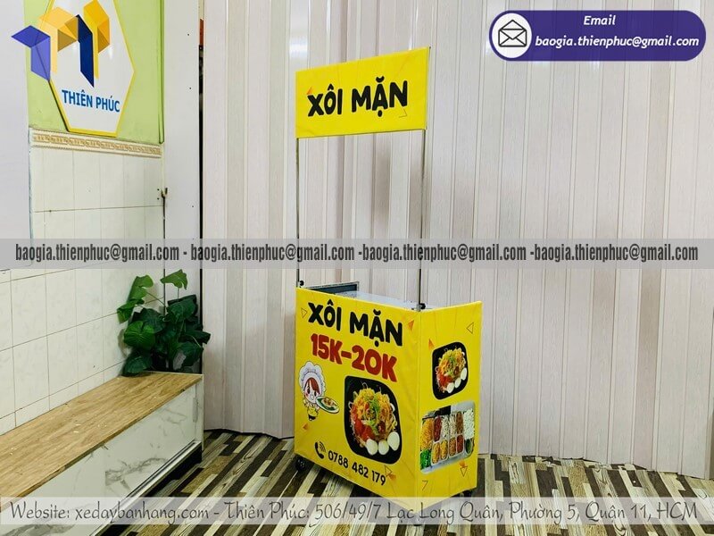 Xe gấp gọn bán đồ ăn hàng rong lưu động giá rẻ long an, tây ninh và các tỉnh thành trong cả nước