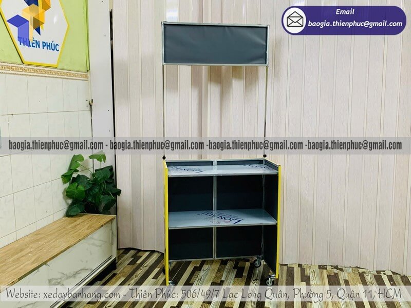 Xe gấp gọn bán đồ ăn hàng rong lưu động giá rẻ tạo dấu ấn thương hiệu riêng