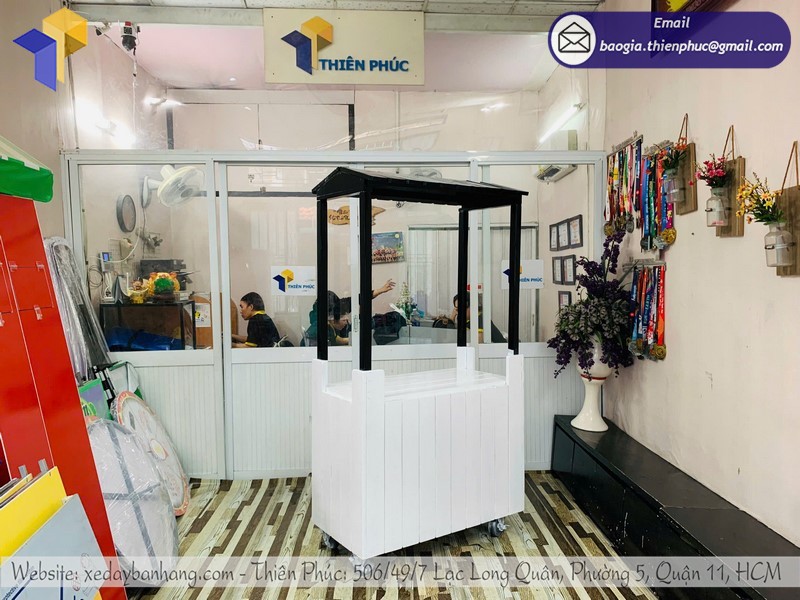 xe gỗ bán cà phê mang đi rẻ
