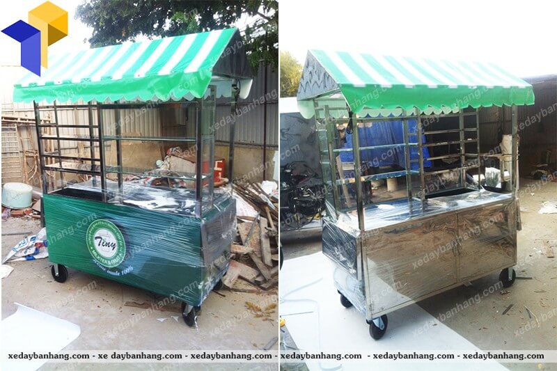 xe đẩy bán trái cây vỉa hè