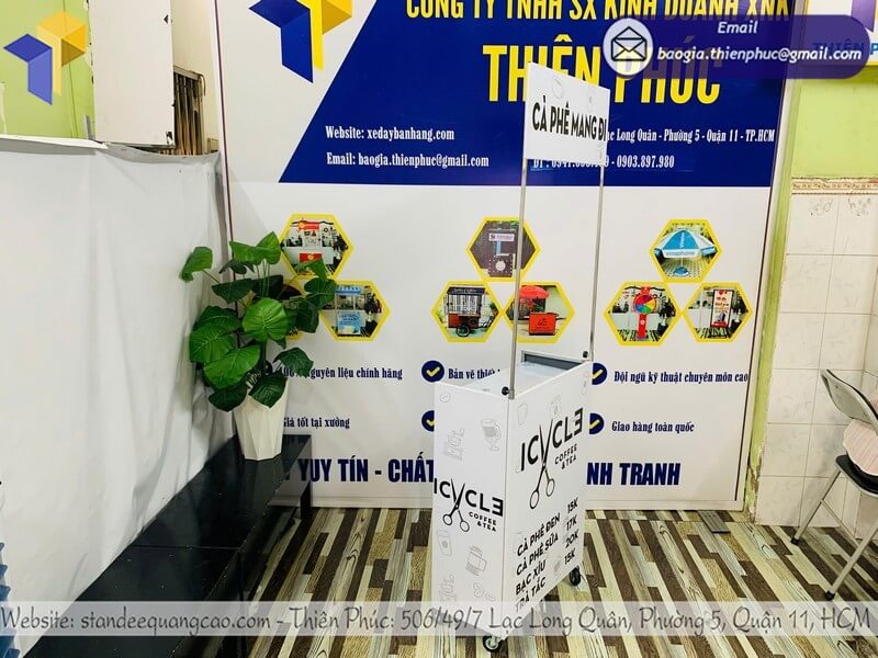 xe bán cà phê gấp gọn giá rẻ