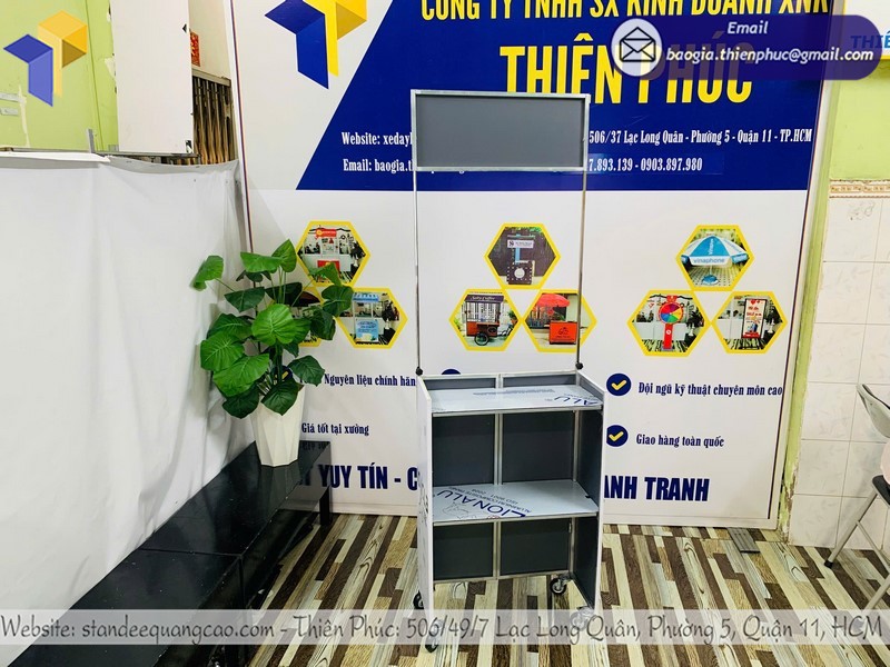 xe gấp gọn bán cà phê mang đi