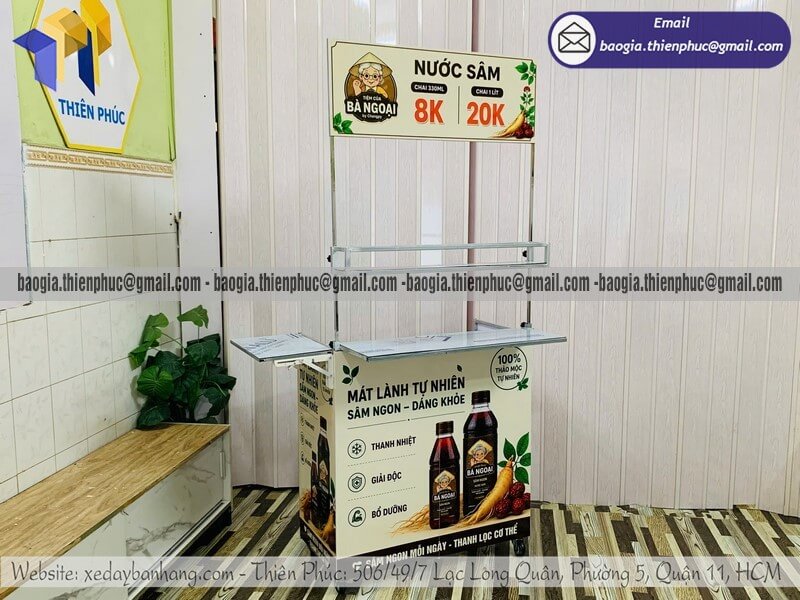 Xe nước bán hàng rong gấp gọn di động giá rẻ có chiết khấu số lượng