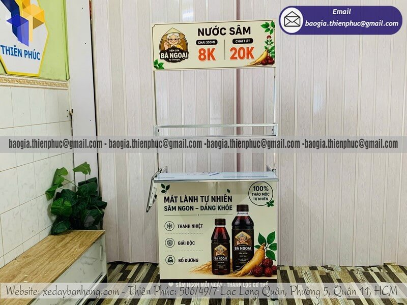 Xe nước bán hàng rong gấp gọn di động giá rẻ Xe nước bán hàng rong gấp gọn di động giá rẻ