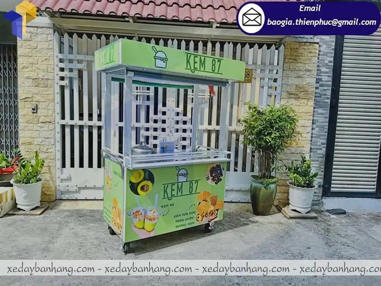 xe sắt bán kem bơ giá rẻ