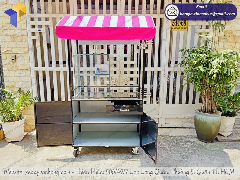 xe sắt bán trà sữa mang đi chất lượng