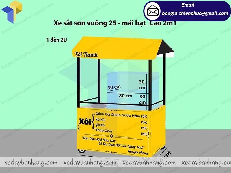 xe sắt bán xôi di động