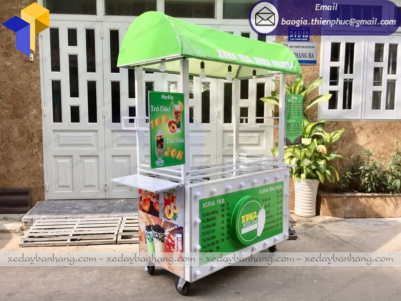 xe bán trà sửa lề đường giá rẻ