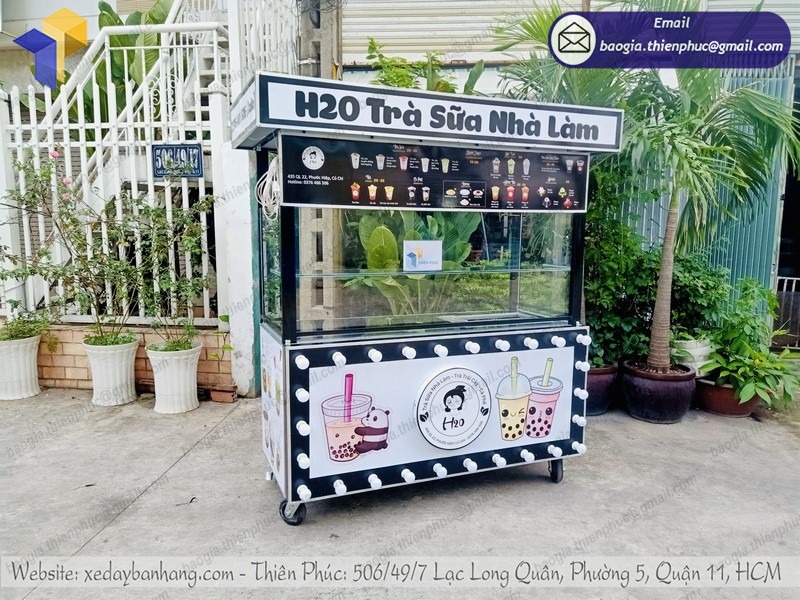xe trà sữa đơn giản giá rẻ