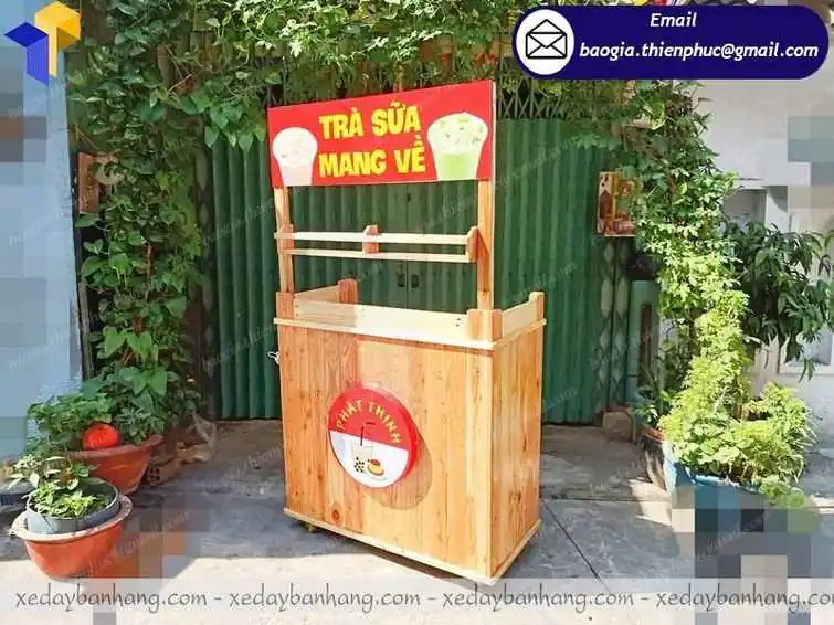 xe trà sữa gỗ giá rẻ