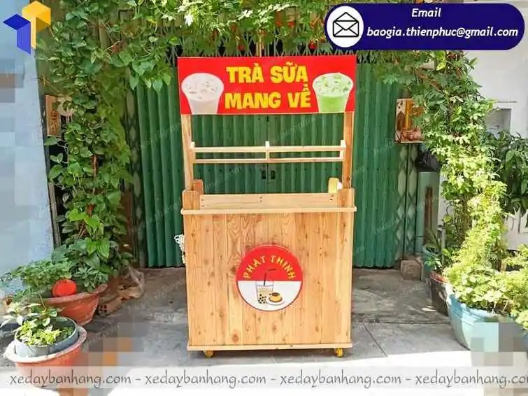 xe trà sữa gỗ