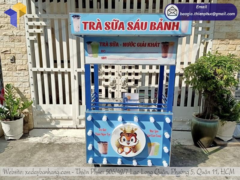 xe trà sữa inox