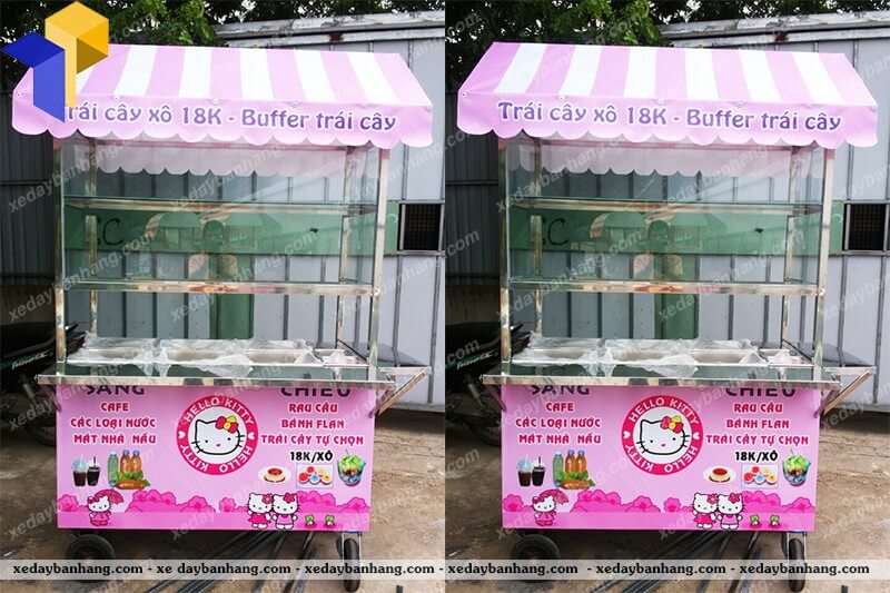 xe bán trái cây tô lưu động đẹp