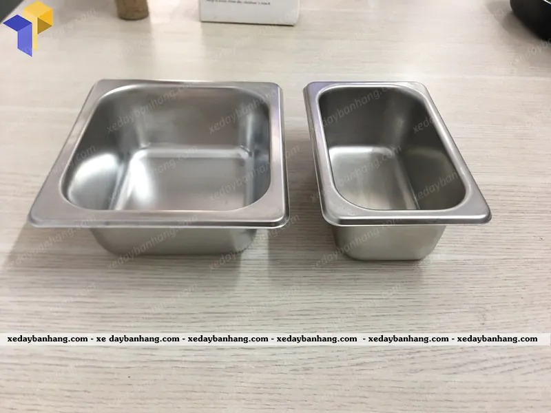 xưởng đóng khay inox đựng thạch topping