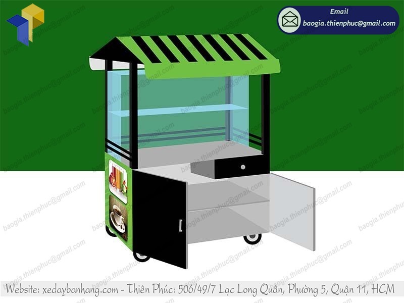 xưởng đóng xe bán cá viên chiên bằng inox