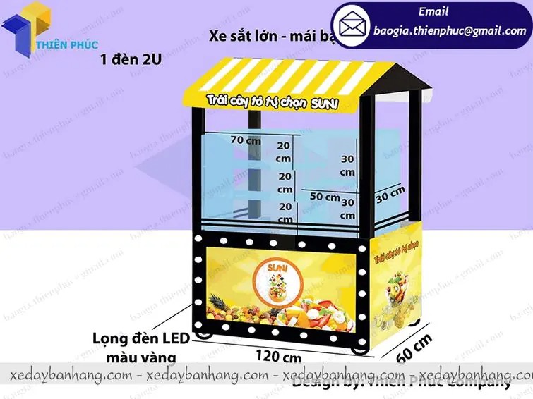 xưởng đóng xe bán trái cây dầm