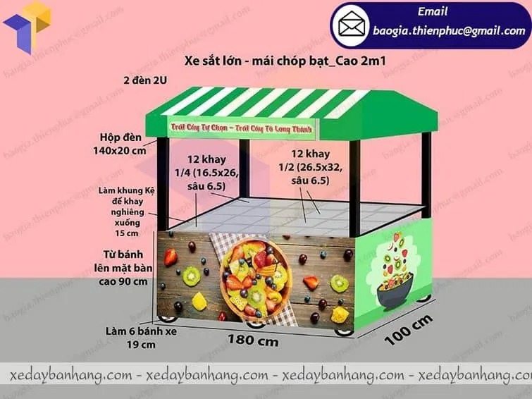 xưởng đóng xe bán trái cây tự chọn