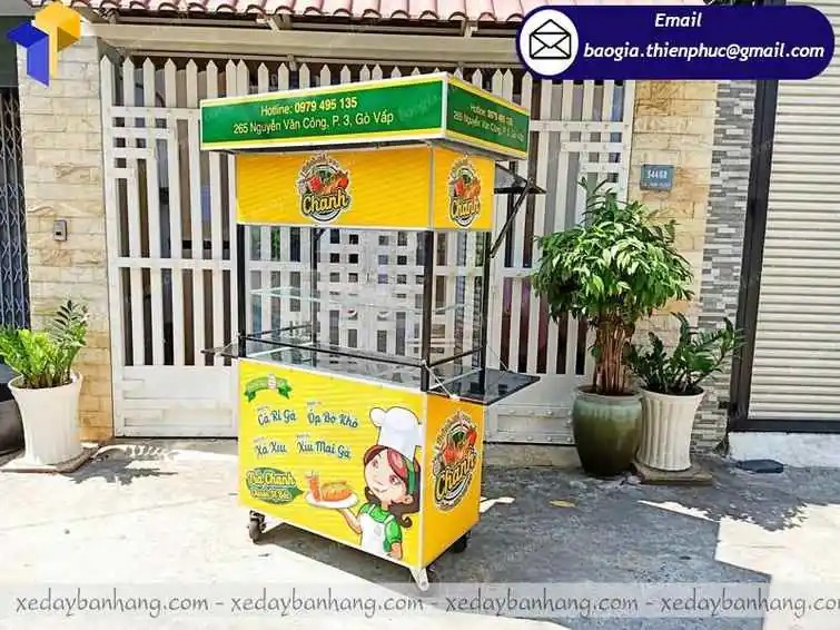 xưởng đóng xe đẩy inox bán bánh mì