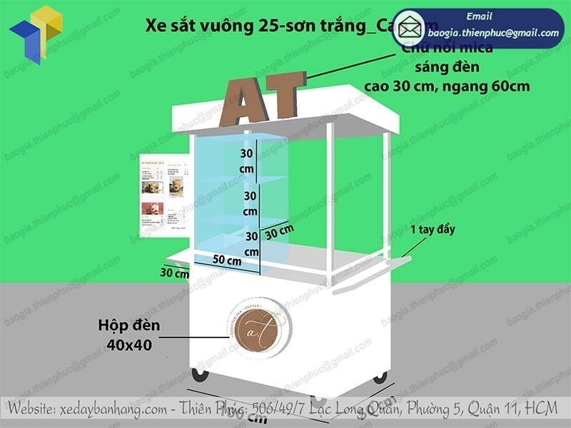 xưởng đóng xe inox bán cà phê giá rẻ