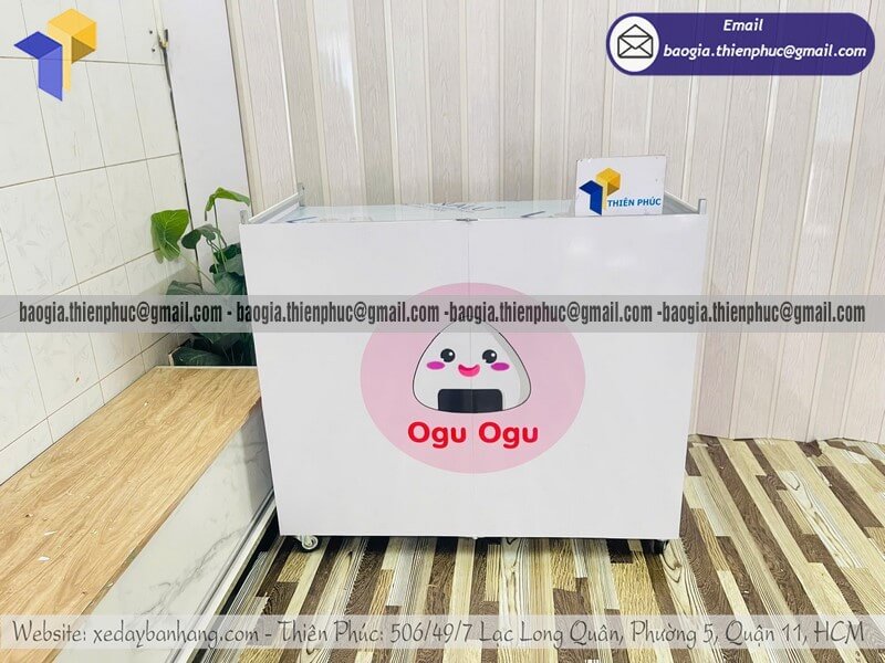 Xưởng làm quầy bán cơm nắm vỉa hè xếp gọn rẻ