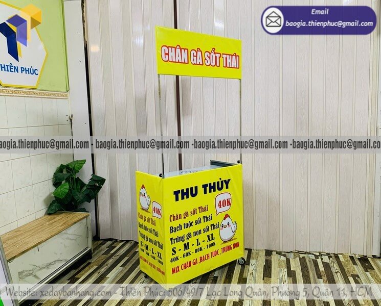 Xưởng làm xe ăn vặt bán vỉa hè xếp gọn mới nhất setup siêu cuốn hút giới trẻ