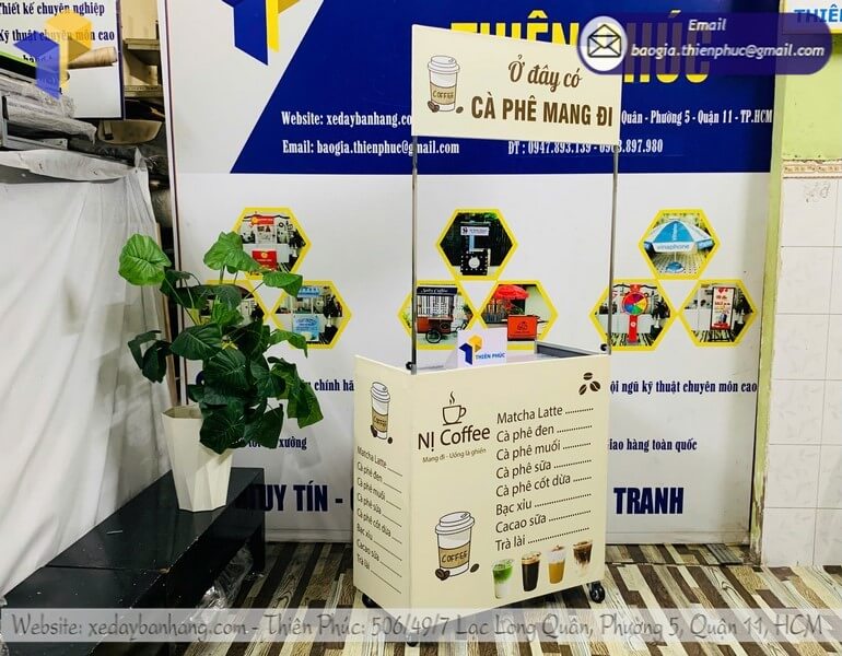 Xưởng sản xuất kệ bán cafe gấp gọn dạo rẻ chính hãng chất lượng cao