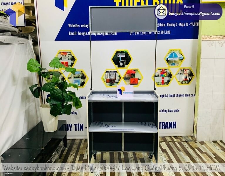 Xưởng sản xuất kệ bán cafe gấp gọn dạo rẻ di chuyển lưu động