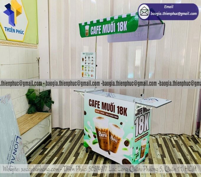 Xưởng sản xuất xe cafe muối dạo lề đường lắp ráp vỉa hè chất lừ như phim